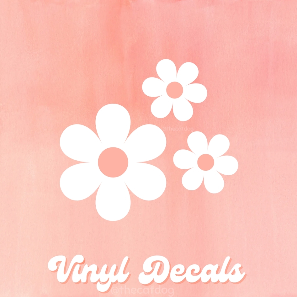 Y2K Flowers Vinyl Decals Handmade